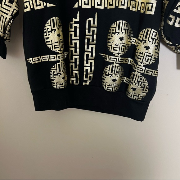 Vintage Bonnie and Bill New York Black & Gold Top Size Large Metallic Boujee‎ - Picture 5 of 10